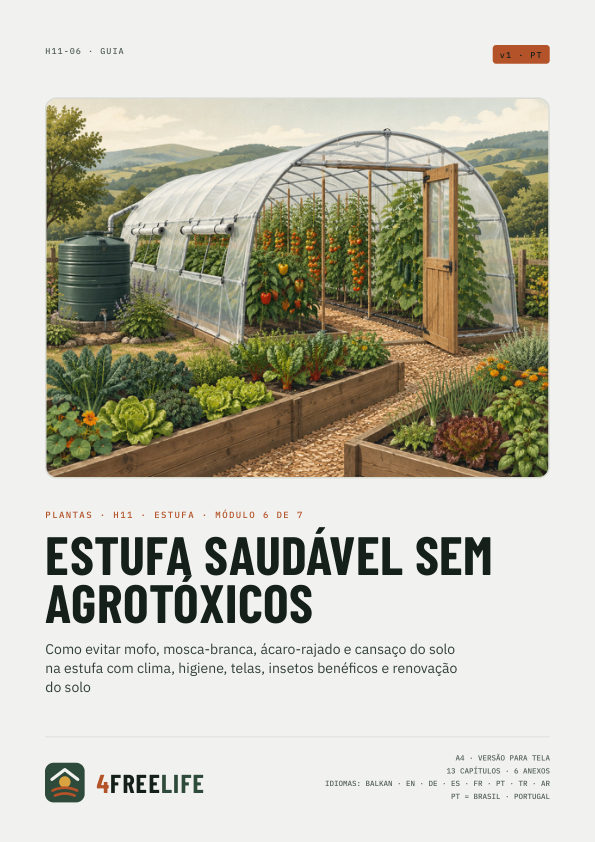 Estufa saudável sem agrotóxicos