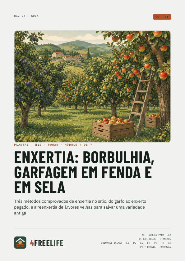 Enxertia: borbulhia, garfagem em fenda e em sela