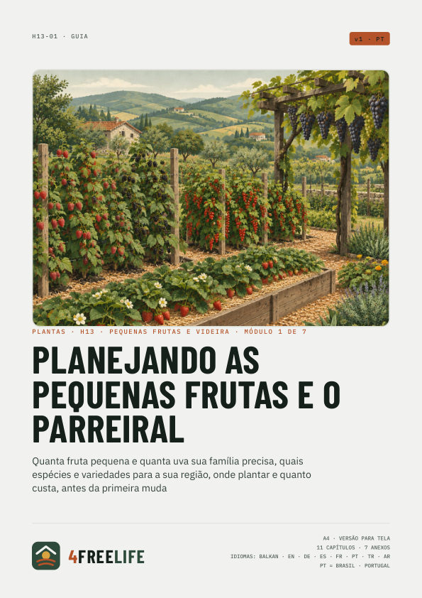 Planejando as pequenas frutas e o parreiral
