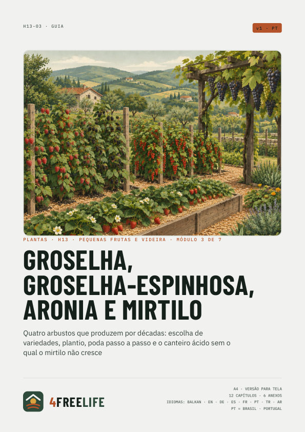 Groselha, groselha-espinhosa, aronia e mirtilo