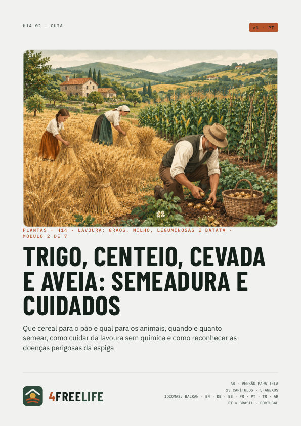 Trigo, centeio, cevada e aveia: semeadura e cuidados