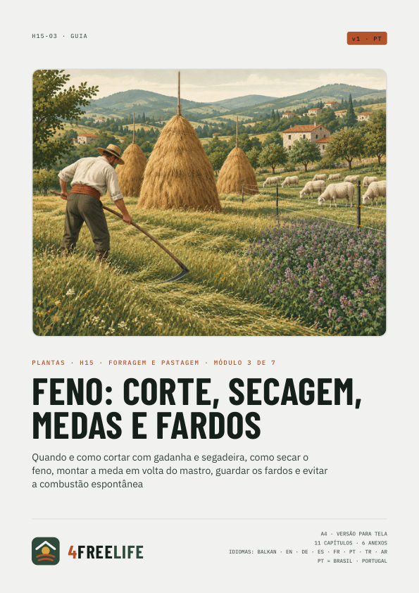 Feno: corte, secagem, medas e fardos