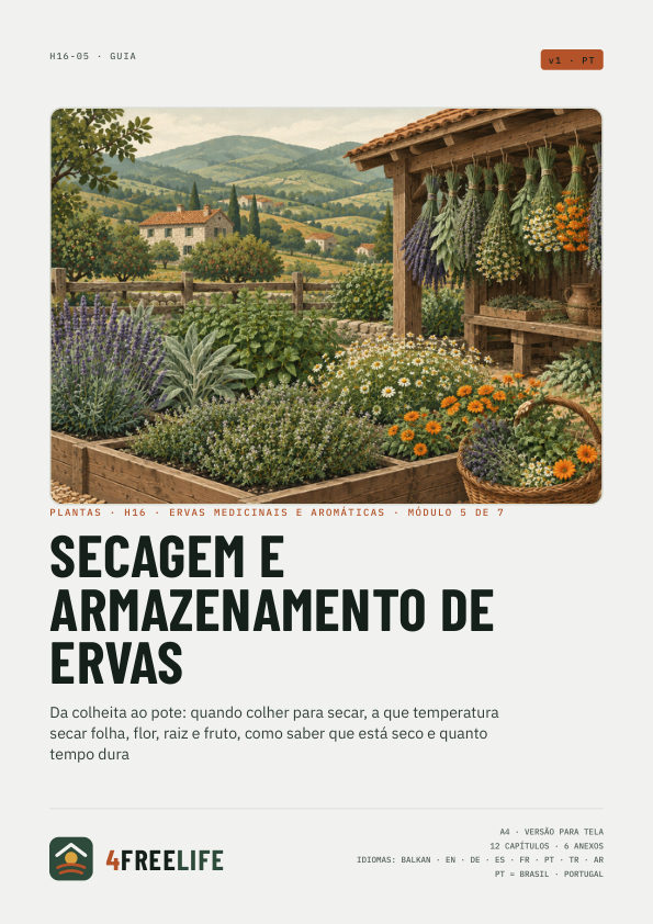 Secagem e armazenamento de ervas