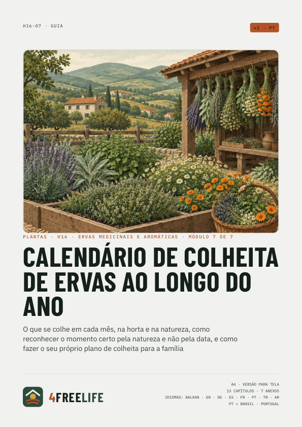 Calendário de colheita de ervas ao longo do ano