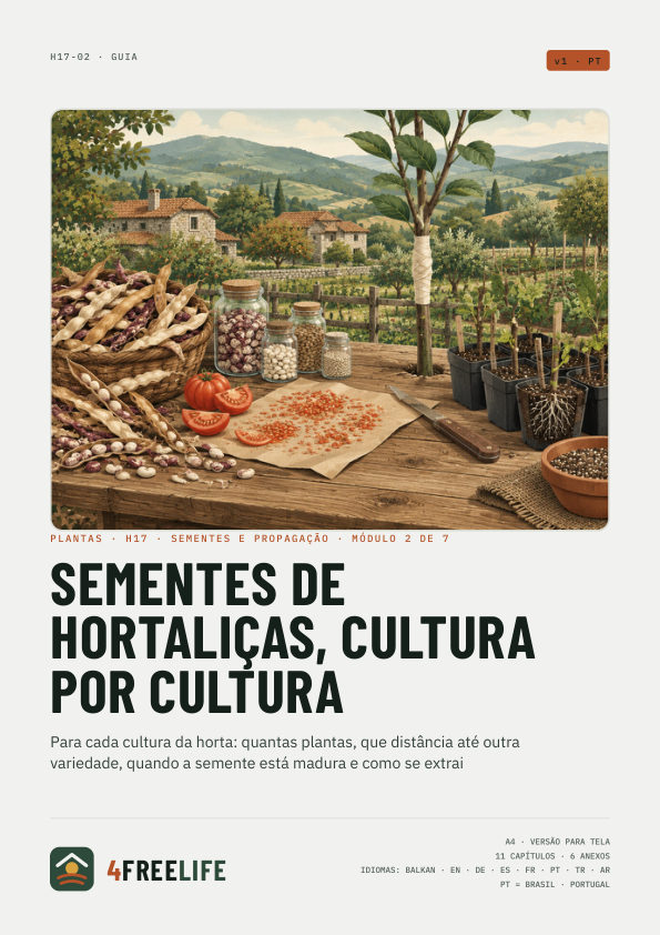 Sementes de hortaliças, cultura por cultura