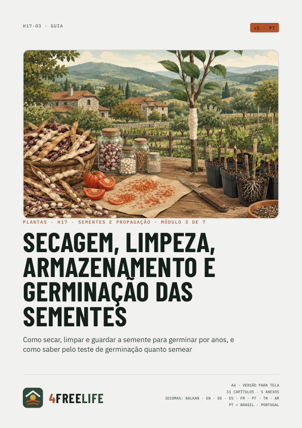 Secagem, limpeza, armazenamento e germinação das sementes