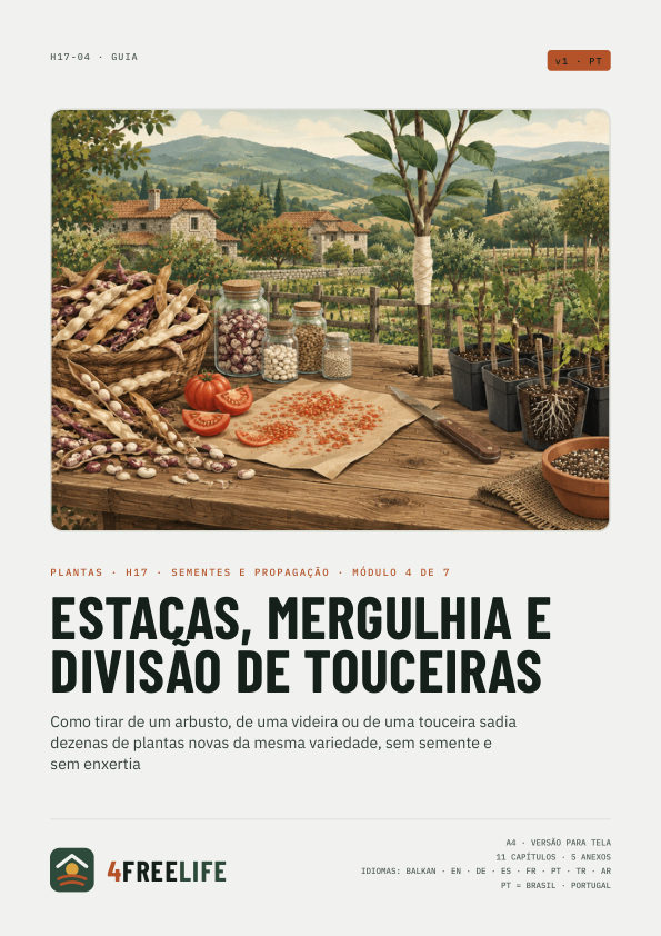 Estacas, mergulhia e divisão de touceiras