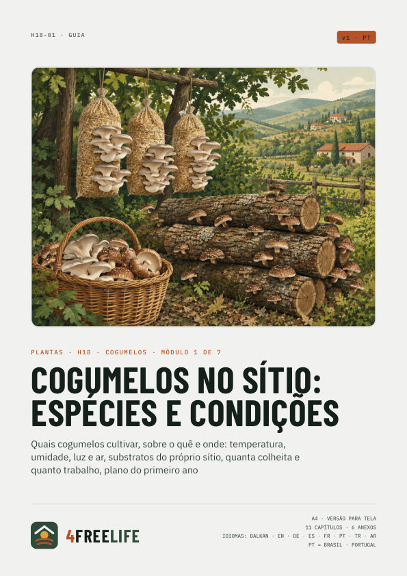 Cogumelos no sítio: espécies e condições