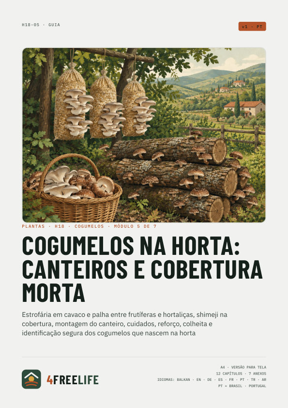 Cogumelos na horta: canteiros e cobertura morta