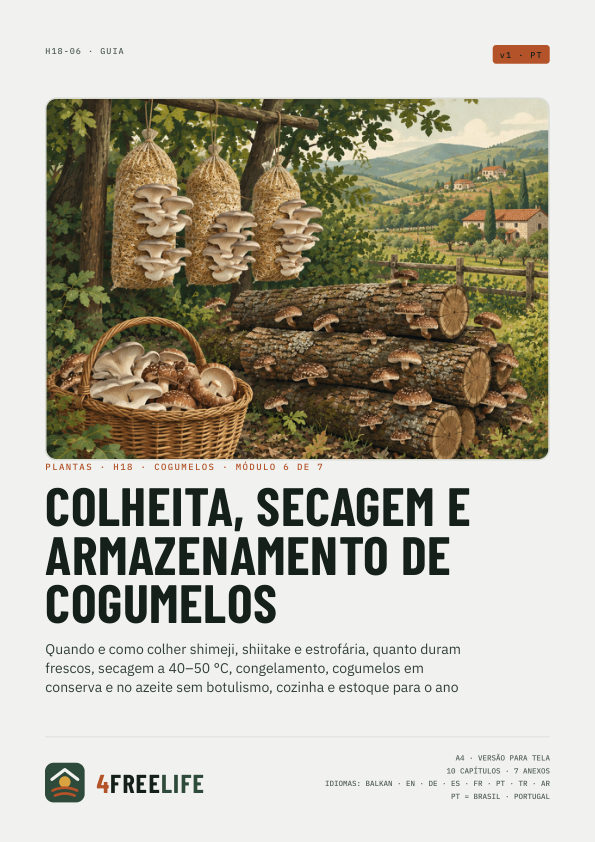 Colheita, secagem e armazenamento de cogumelos