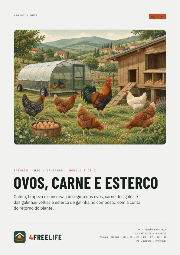 Ovos, carne e esterco