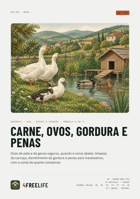 Carne, ovos, gordura e penas