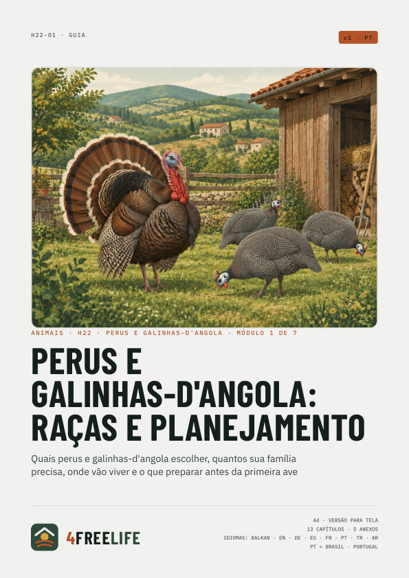 Perus e galinhas-d'angola: raças e planejamento