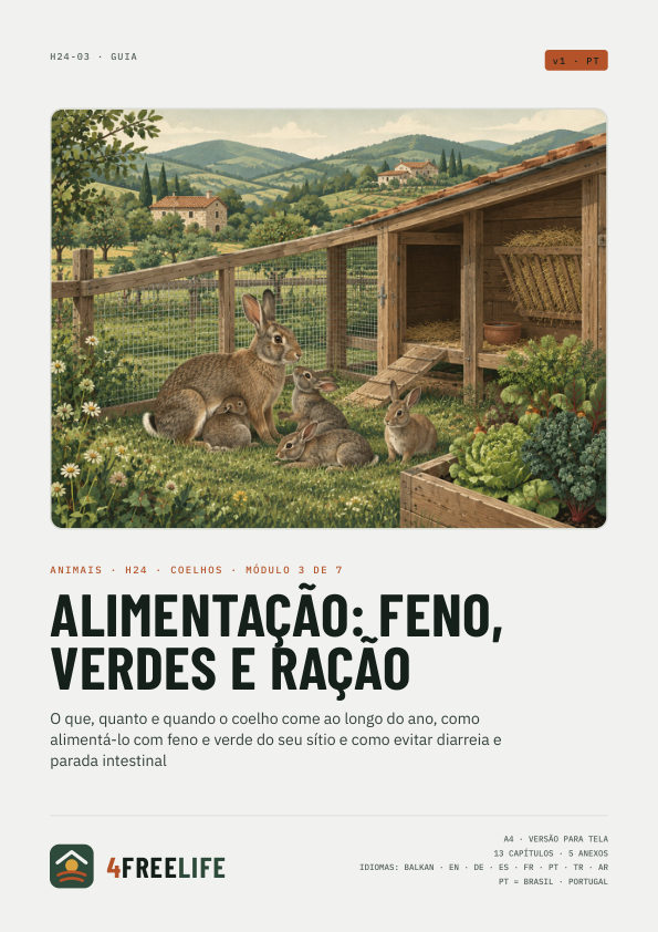 Alimentação: feno, verdes e ração