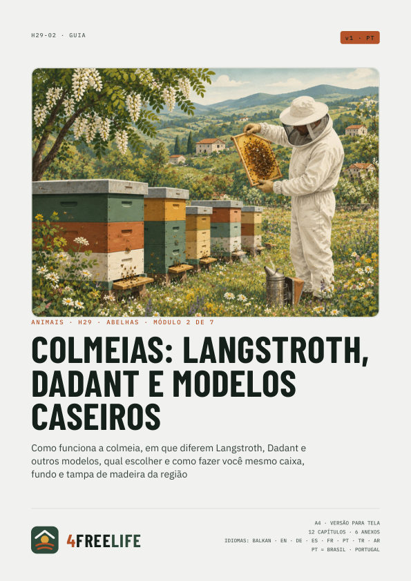 Colmeias: Langstroth, Dadant e modelos caseiros