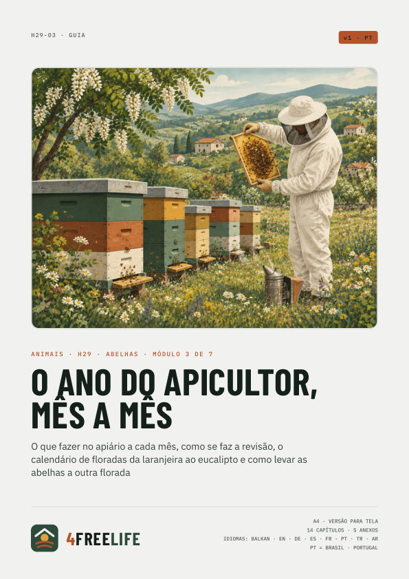 O ano do apicultor, mês a mês