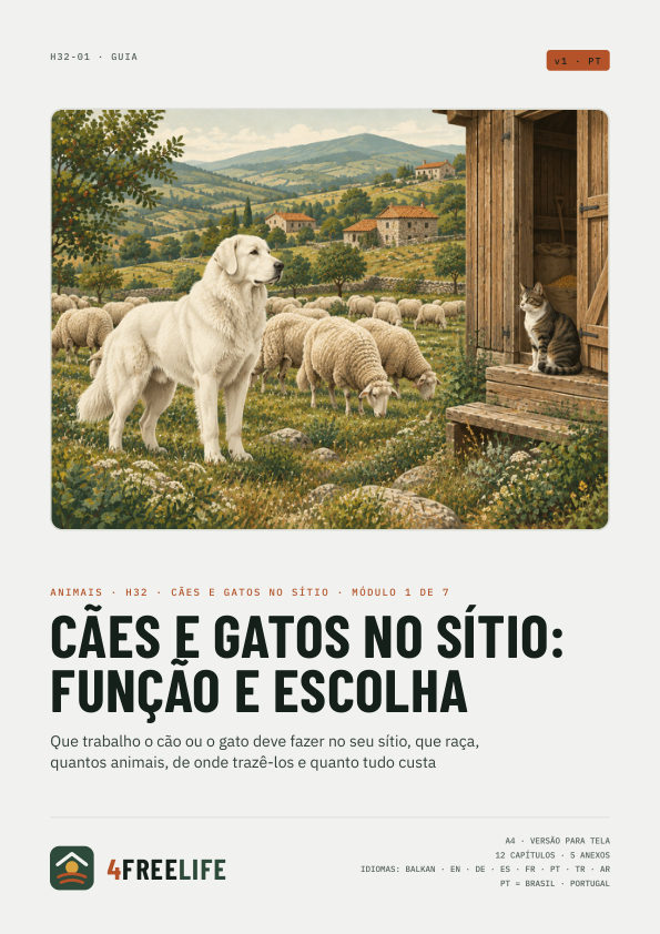 Cães e gatos no sítio: função e escolha