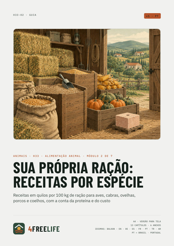Sua própria ração: receitas por espécie