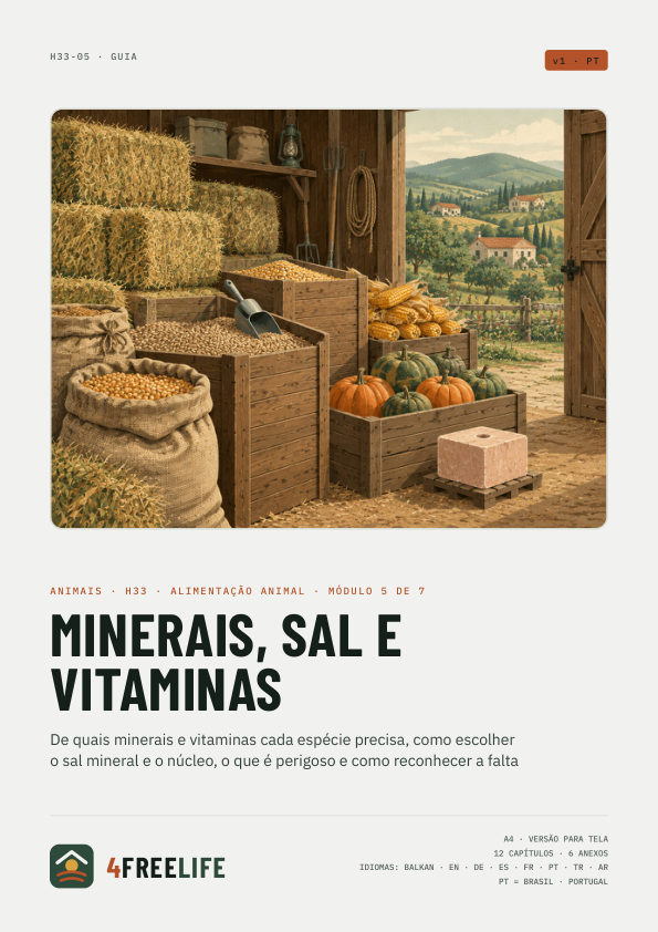 Minerais, sal e vitaminas