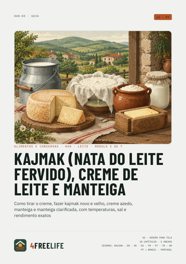 Kajmak (nata do leite fervido), creme de leite e manteiga