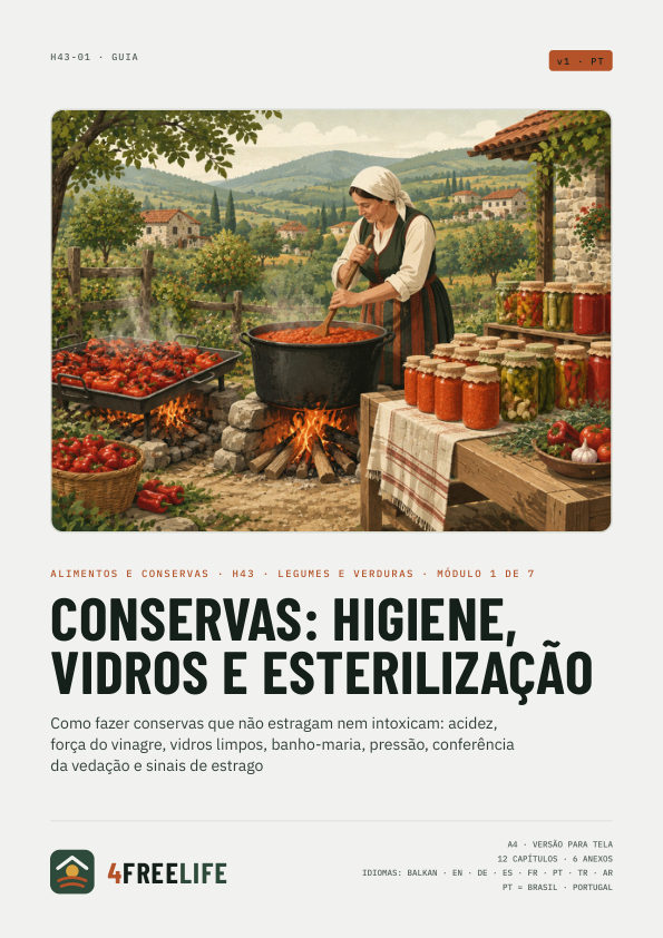 Conservas: higiene, vidros e esterilização