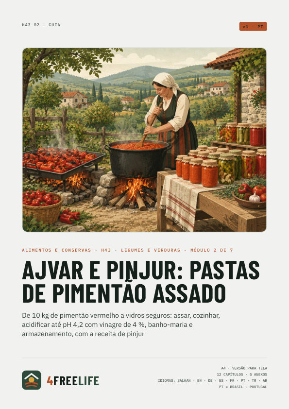 Ajvar e pinjur: pastas de pimentão assado