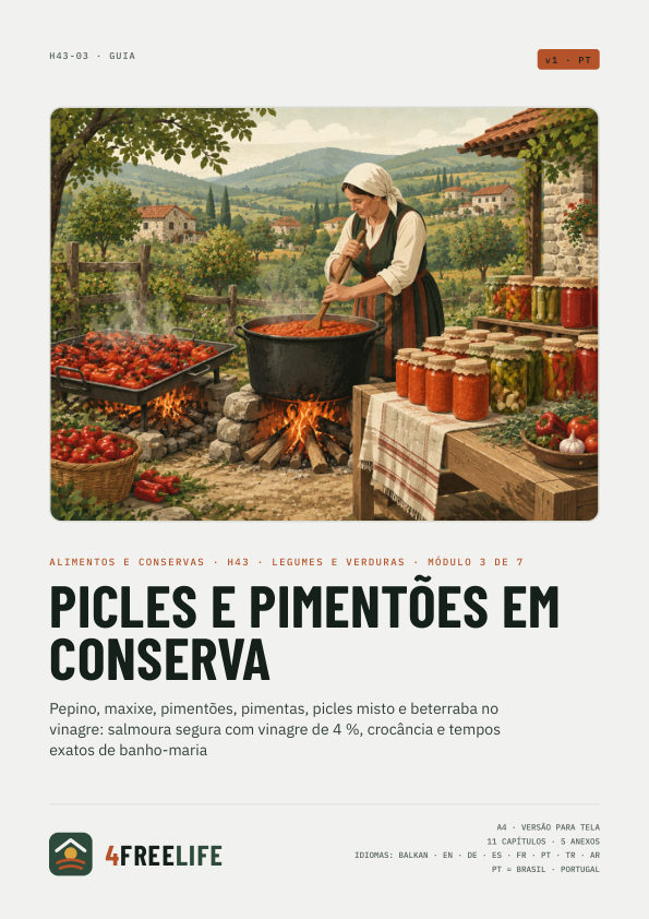 Picles e pimentões em conserva