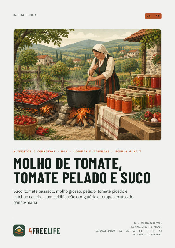 Molho de tomate, tomate pelado e suco