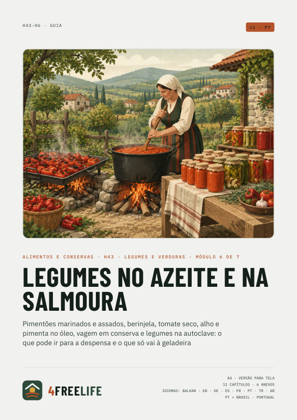 Legumes no azeite e na salmoura