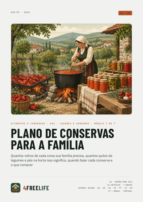 Plano de conservas para a família
