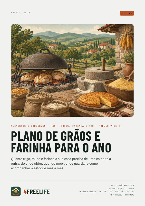 Plano de grãos e farinha para o ano
