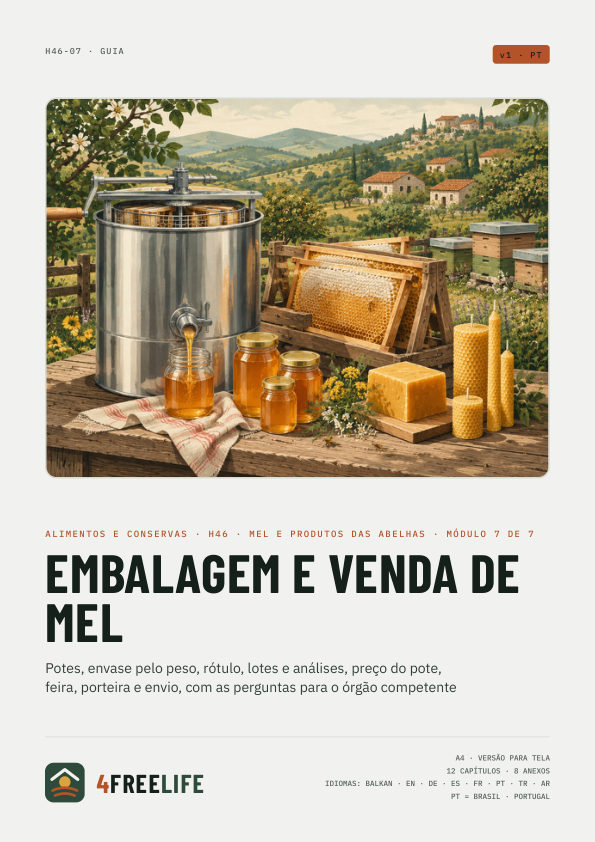 Embalagem e venda de mel