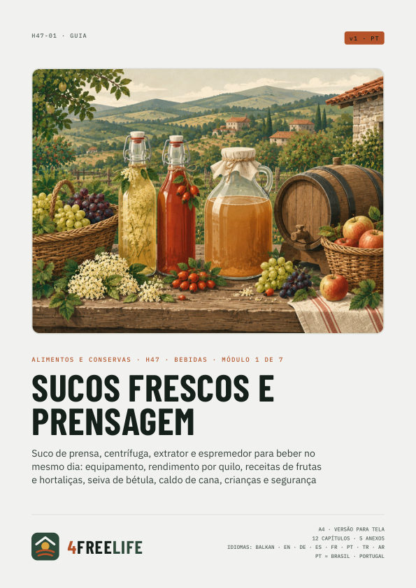 Sucos frescos e prensagem