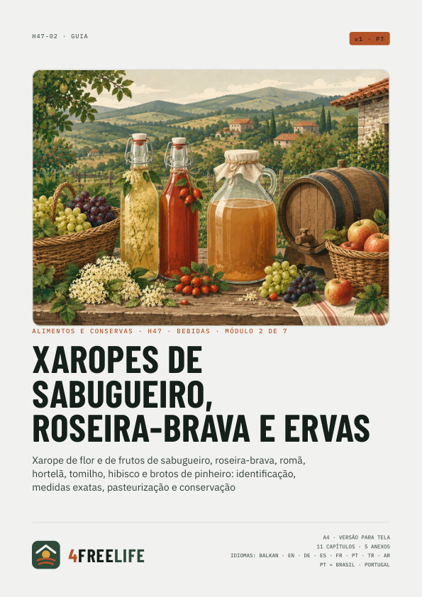 Xaropes de sabugueiro, roseira-brava e ervas
