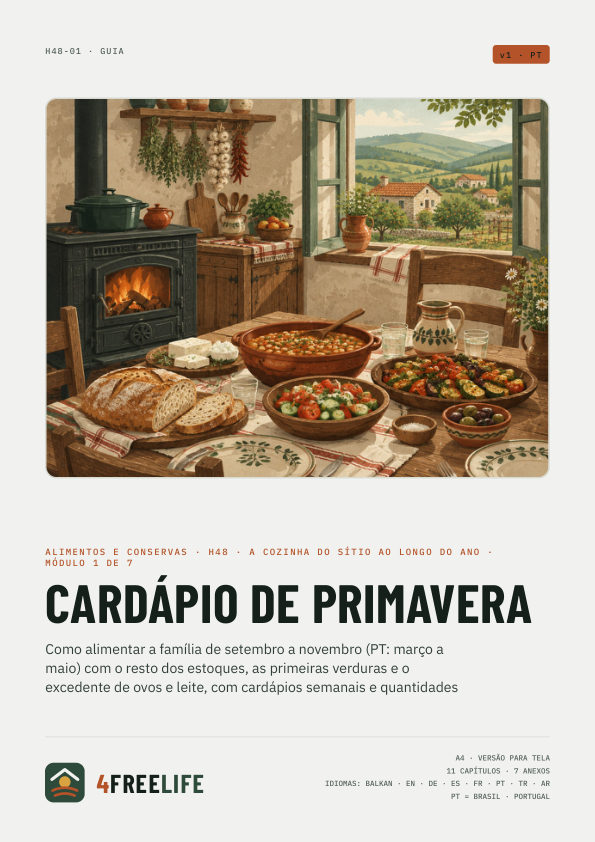 Cardápio de primavera