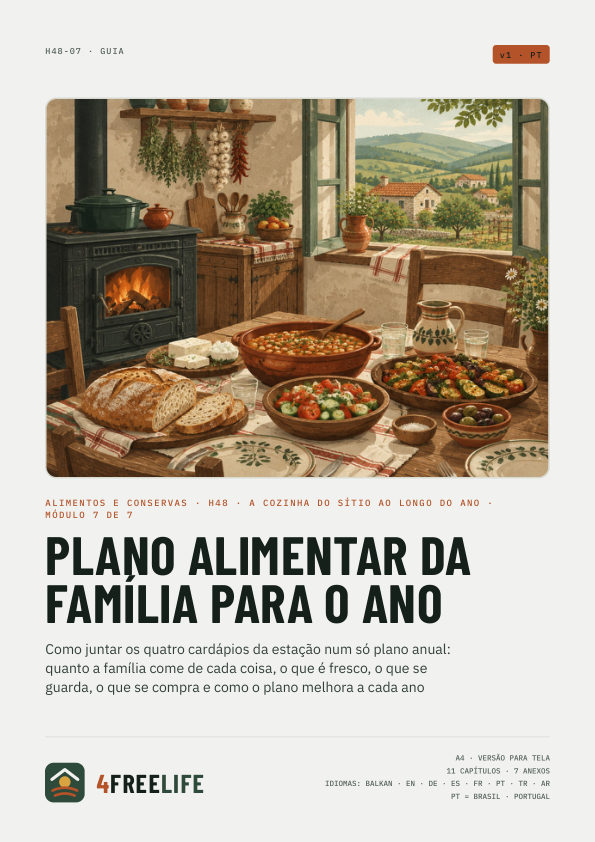 Plano alimentar da família para o ano