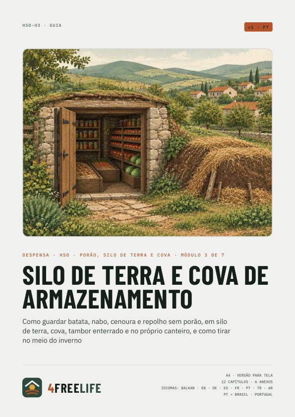 Silo de terra e cova de armazenamento