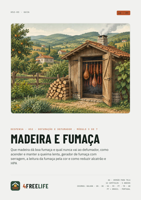 Madeira e fumaça