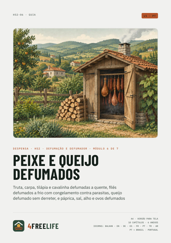 Peixe e queijo defumados
