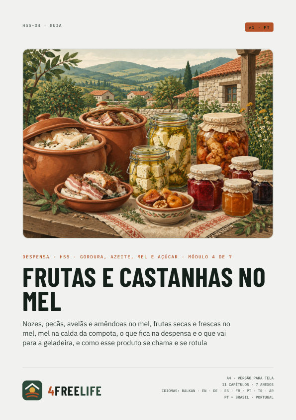 Frutas e castanhas no mel