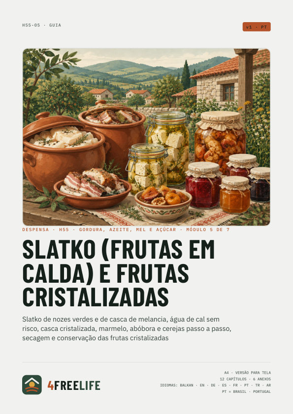 Slatko (frutas em calda) e frutas cristalizadas