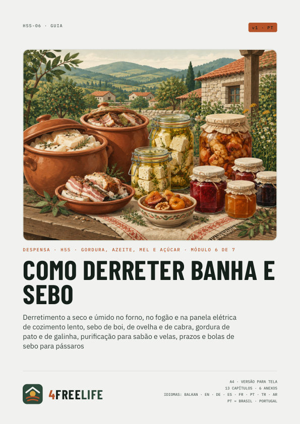 Como derreter banha e sebo