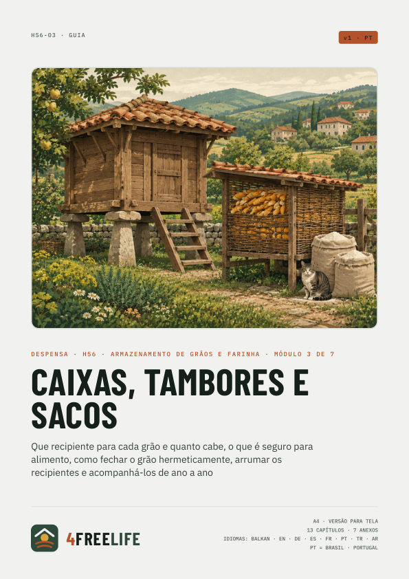 Caixas, tambores e sacos