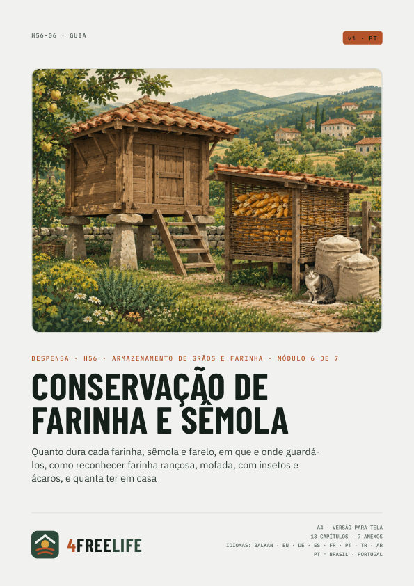 Conservação de farinha e sêmola