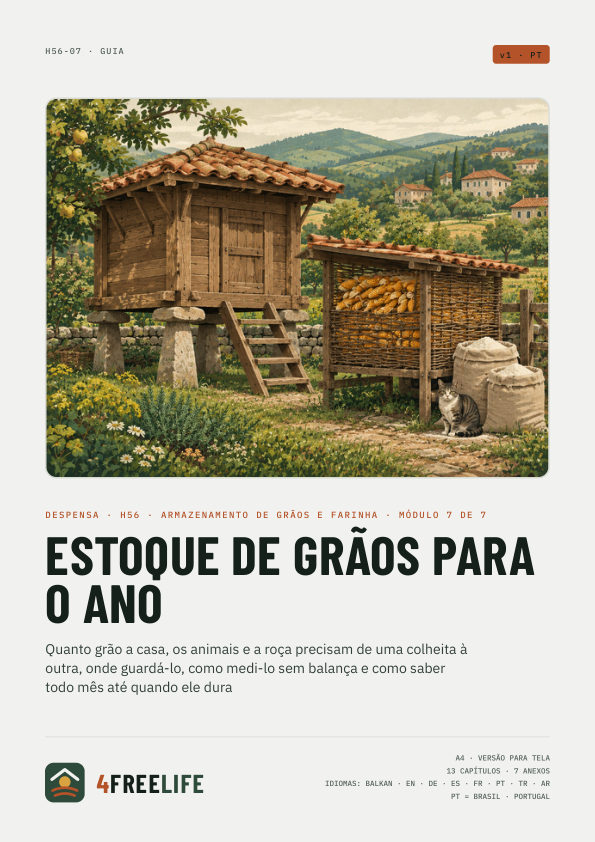 Estoque de grãos para o ano