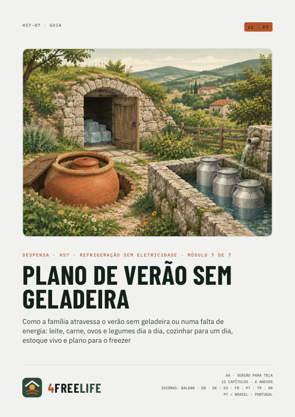 Plano de verão sem geladeira