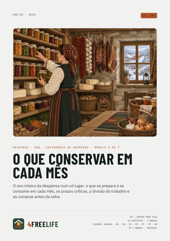 O que conservar em cada mês