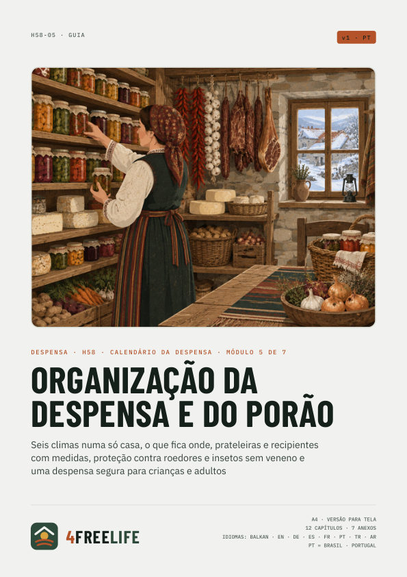 Organização da despensa e do porão