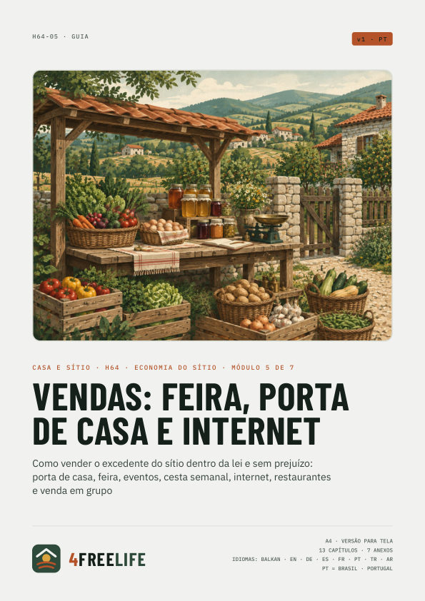 Vendas: feira, porta de casa e internet