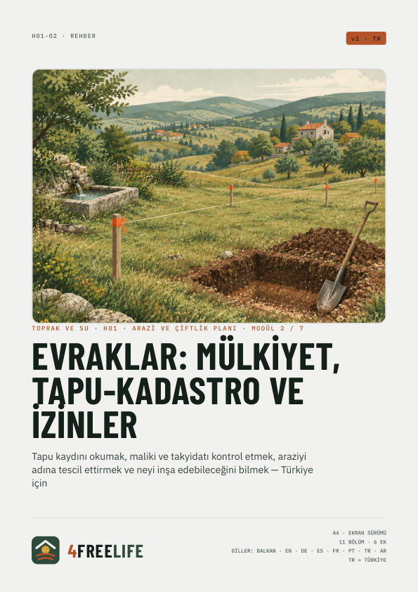 Evraklar: mülkiyet, tapu-kadastro ve izinler